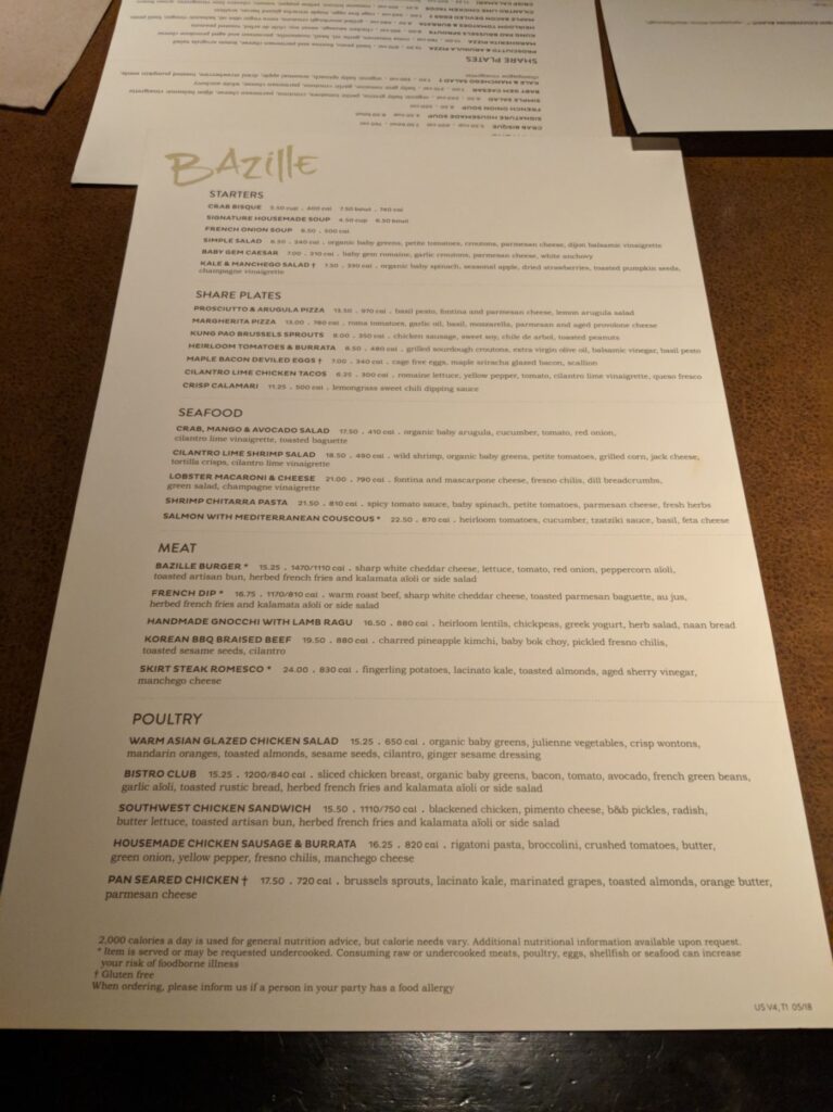 Bazille at Nordstrom Menu 7